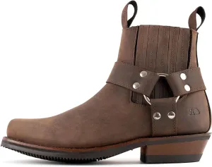 Men's Leather Biker Ankle Boot for Men Style 3600