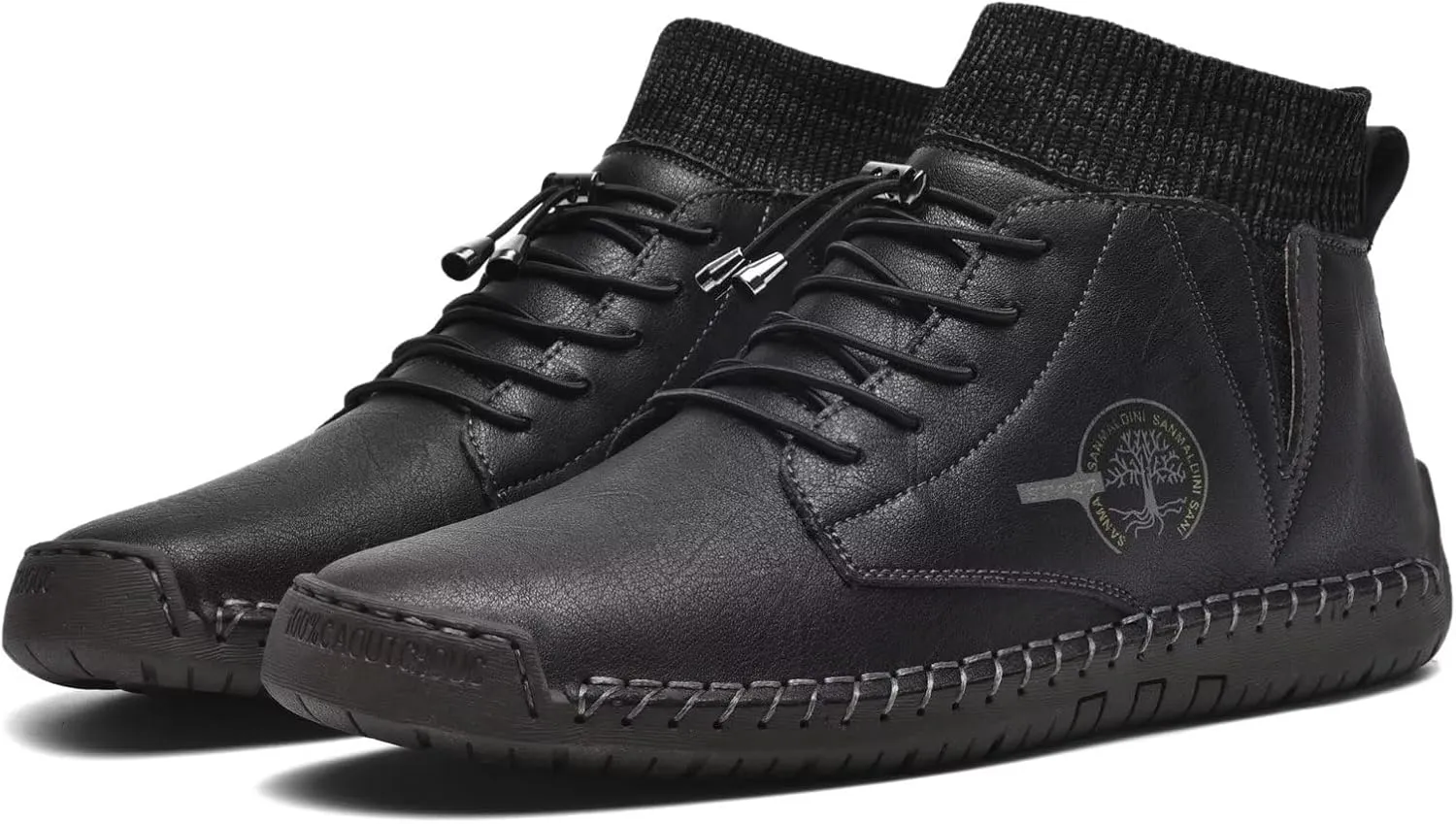Men's Leather Loafers Fashion Casual Slip On Penny Beck Driving Loafer Shoes Ankle Chukka Boots For Men【Includes Extra Insole】