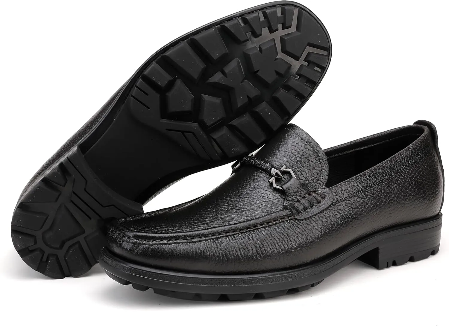 Men's Leather Penny Loafers, Fashion Luxury Handmade Dress Shoes Crocodile Printed Slip-On Loafer for Gentleman Wedding Business