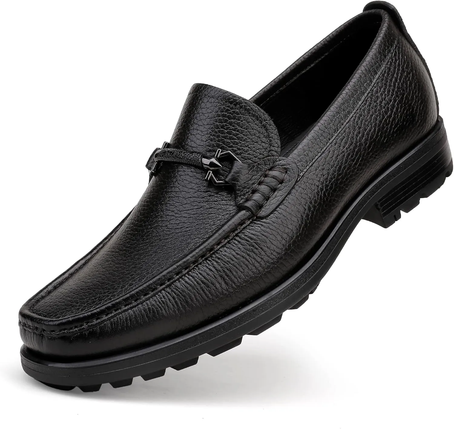 Men's Leather Penny Loafers, Fashion Luxury Handmade Dress Shoes Crocodile Printed Slip-On Loafer for Gentleman Wedding Business