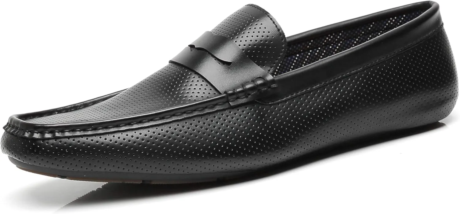 Mens Penny Loafers Driving Moccasins Slip on Loafers Lightweight Comfortable Casual Driving Shoes Boat Shoes for Men
