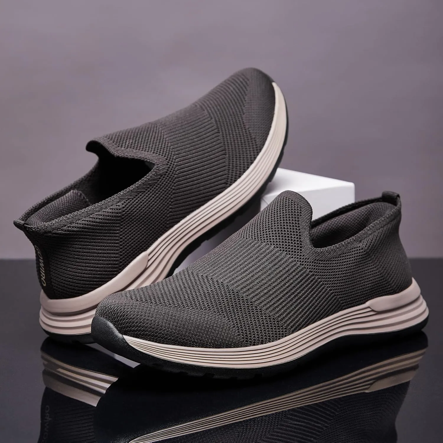 Men's Slip-On Loafers，Textile Materials，Comfort Flex Sole，Free and Convenient to wear Casual Walking Shoes