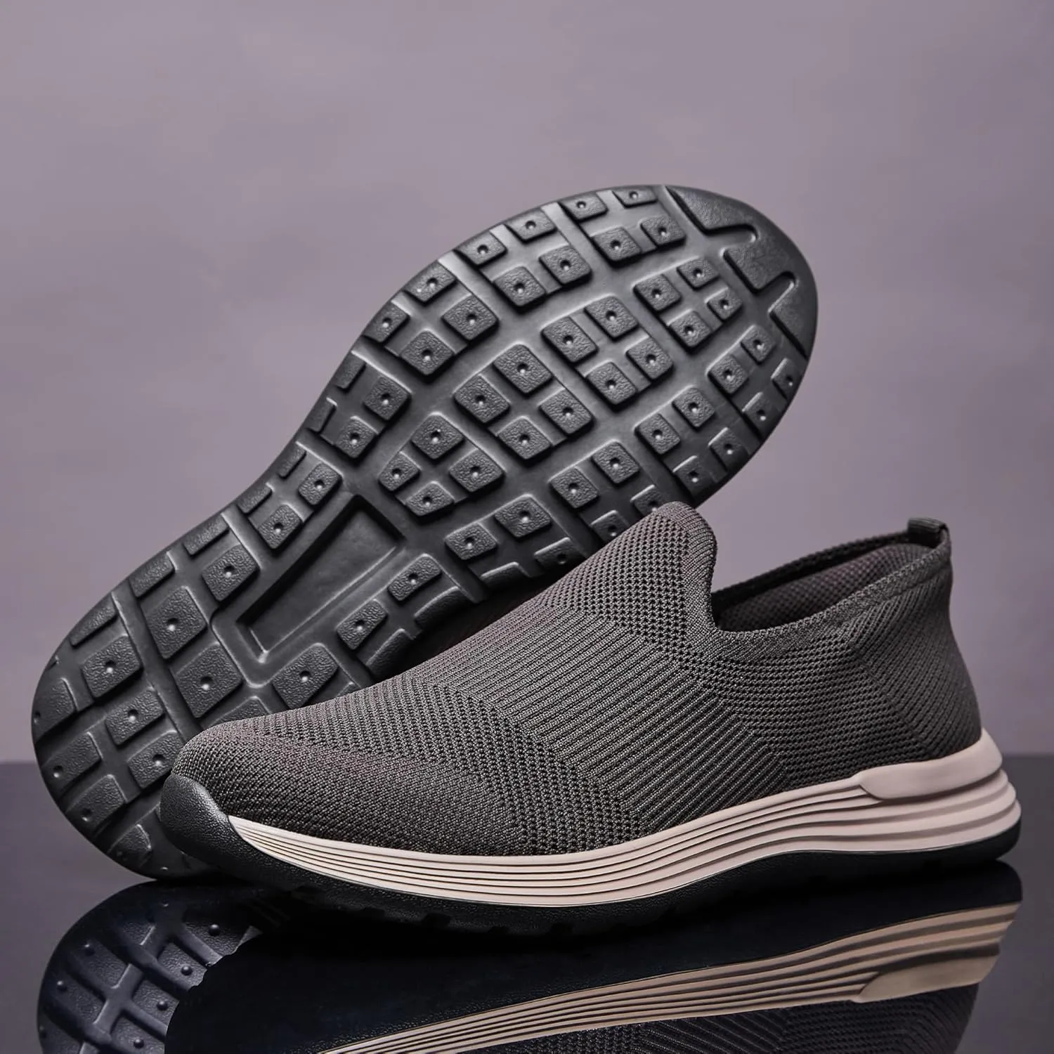Men's Slip-On Loafers，Textile Materials，Comfort Flex Sole，Free and Convenient to wear Casual Walking Shoes