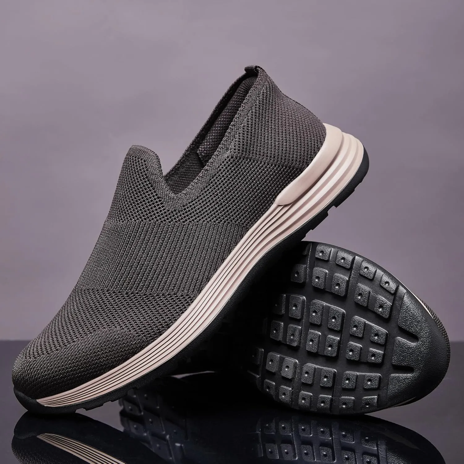 Men's Slip-On Loafers，Textile Materials，Comfort Flex Sole，Free and Convenient to wear Casual Walking Shoes