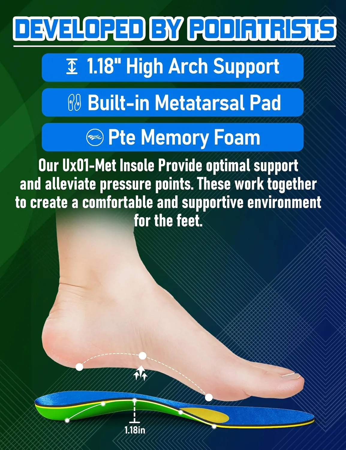 Metatarsalgia Insoles with Metatarsal Pads, Plantar Fasciitis Orthotic Metatarsal Arch Support Inserts, Comfort Casual Everyday Insoles for Morton's Neuroma,Ball of Foot Pain Relief-D