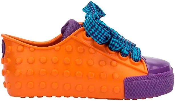 mini melissa Polibolha II for Babies and Toddlers - Lace-Up Jelly Sneaker Featuring Disney Characters, Jelly Shoes for Toddlers, Little Girls Tennis Shoes