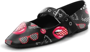 miss left Women Adorable Closed Square Toe Mary Jane Flats Buckle Straps Low Heel Pumps Comfort Ballroom Party Dress Shoes Size 4-16 US