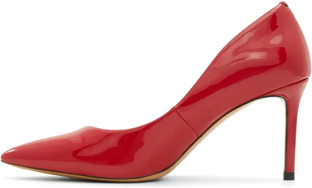 miss left Women Trendy Stilettos Closed Pointy Toe Pumps Slip On High Heeled Shoes for Everyday Working Commuting Size 4-16 US