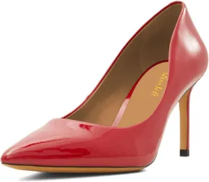 miss left Women Trendy Stilettos Closed Pointy Toe Pumps Slip On High Heeled Shoes for Everyday Working Commuting Size 4-16 US