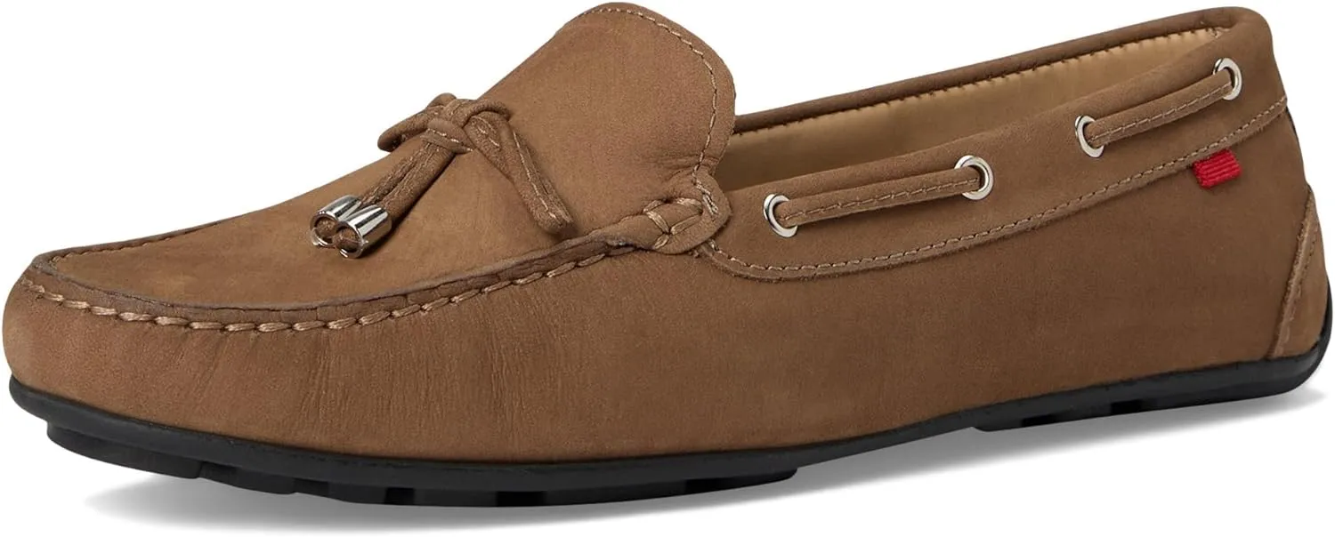 MJNY Womens Casual Comfortable Genuine Leather Lightweight Driving Moccasins Classic Fashion Tiebow Slip On Ladies Driving Loafer Flat Shoes