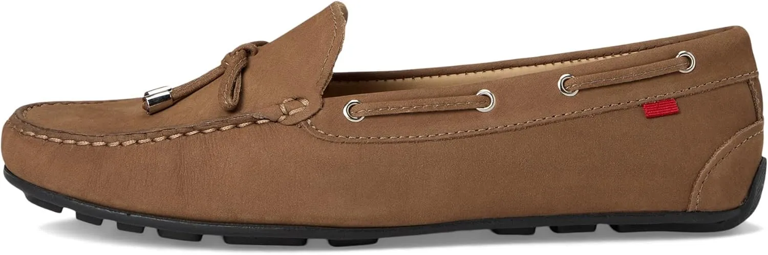 MJNY Womens Casual Comfortable Genuine Leather Lightweight Driving Moccasins Classic Fashion Tiebow Slip On Ladies Driving Loafer Flat Shoes