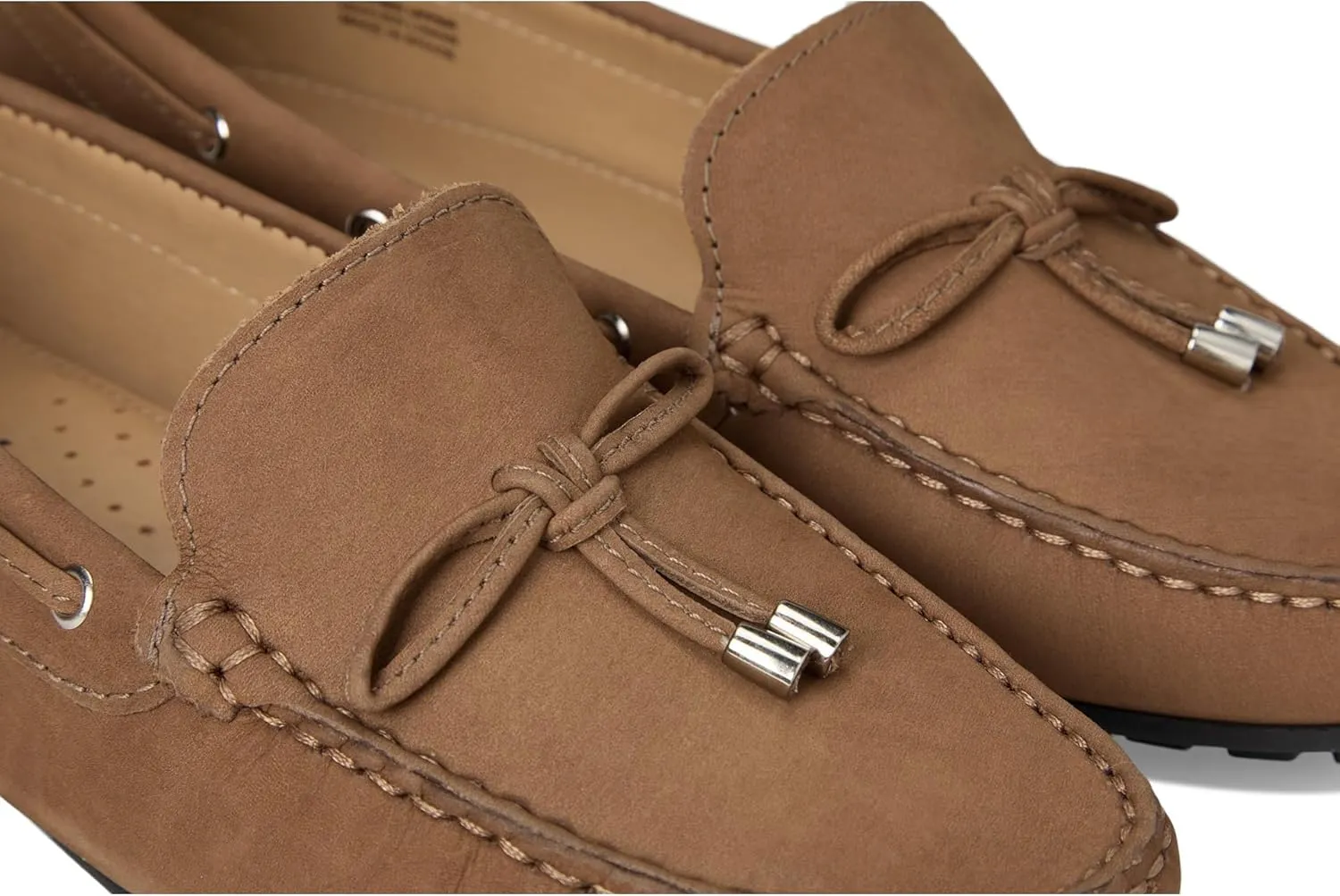 MJNY Womens Casual Comfortable Genuine Leather Lightweight Driving Moccasins Classic Fashion Tiebow Slip On Ladies Driving Loafer Flat Shoes