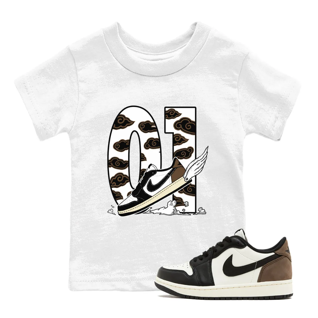 Mocha SNRT Clouds 1 - *00% satisfaction Tees Sneaker Jordan Fly Hot price drop Kids To The Air