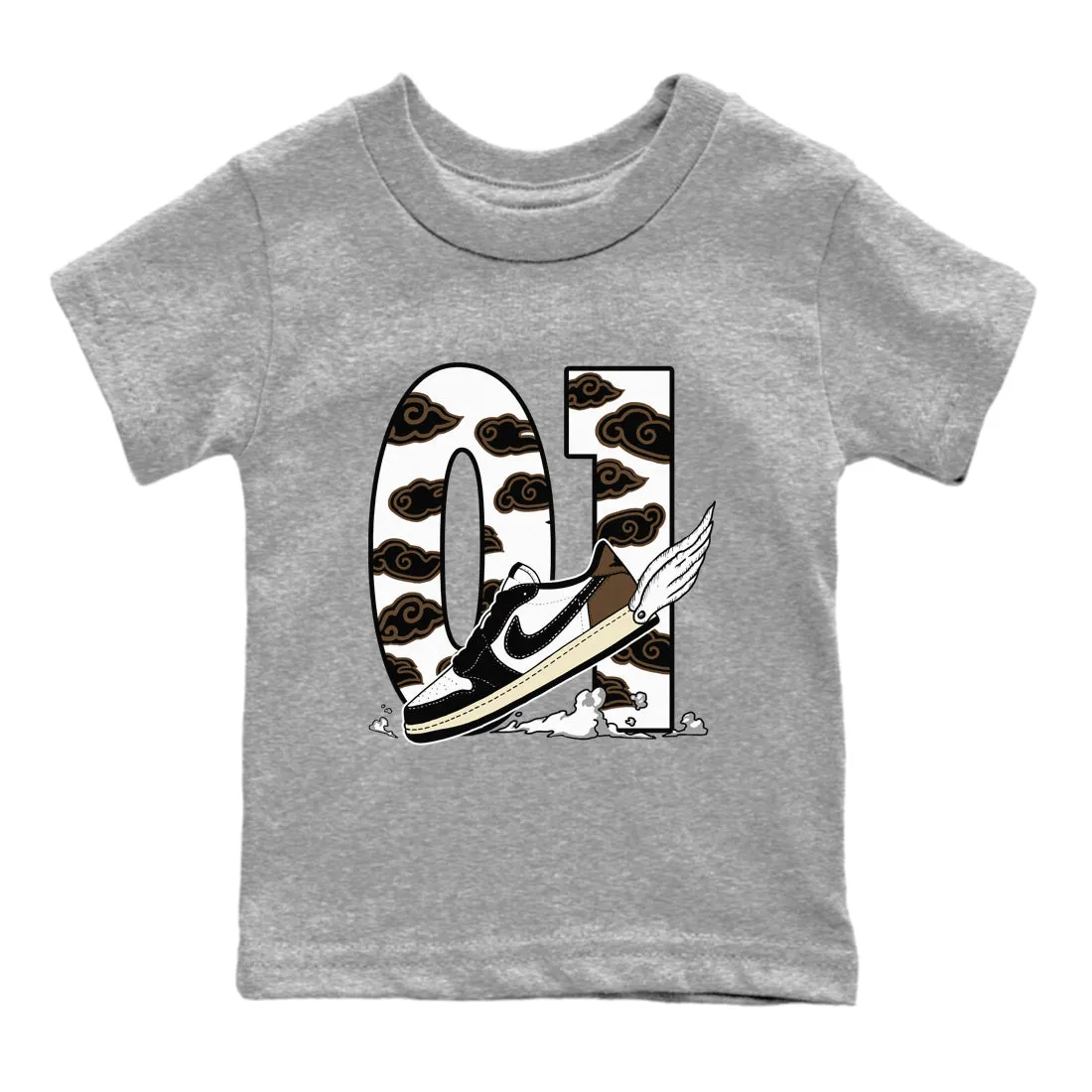 Mocha SNRT Clouds 1 - *00% satisfaction Tees Sneaker Jordan Fly Hot price drop Kids To The Air