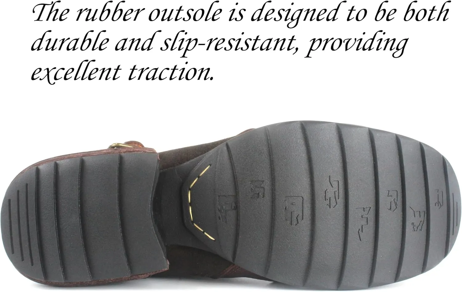 Motorcycle Boots Men Waterproof Leather -Retro Moto Biker Boots with Zip Up & Harness, Riding Combat Boots for Men Casual & Daily Wear
