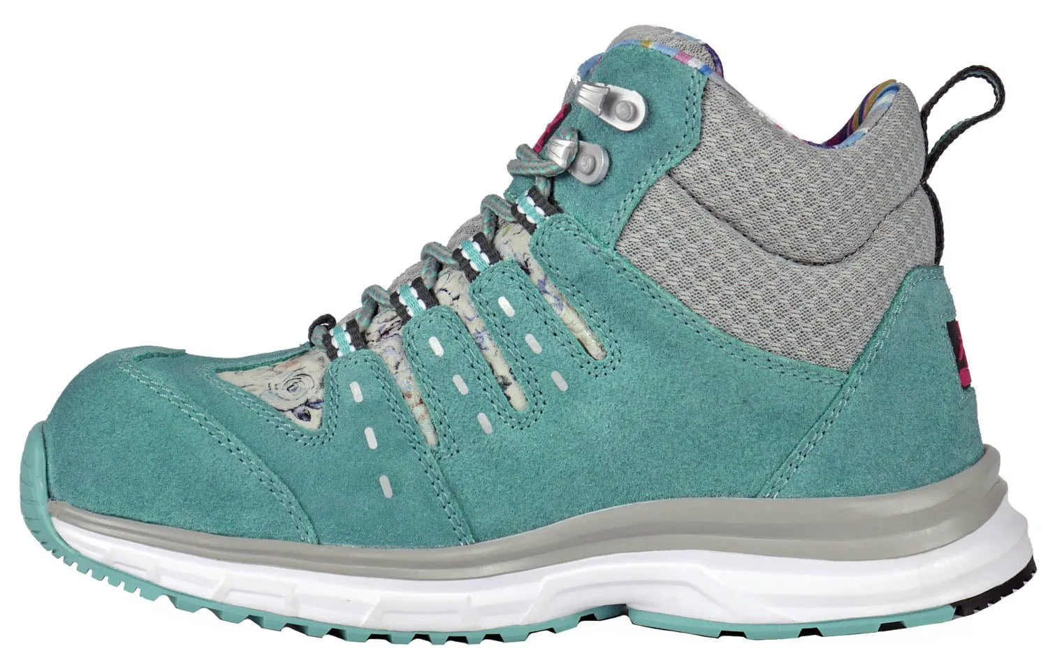 Moxie Trades Womens Trisha Composite Toe Turquoise Suede Work Boots