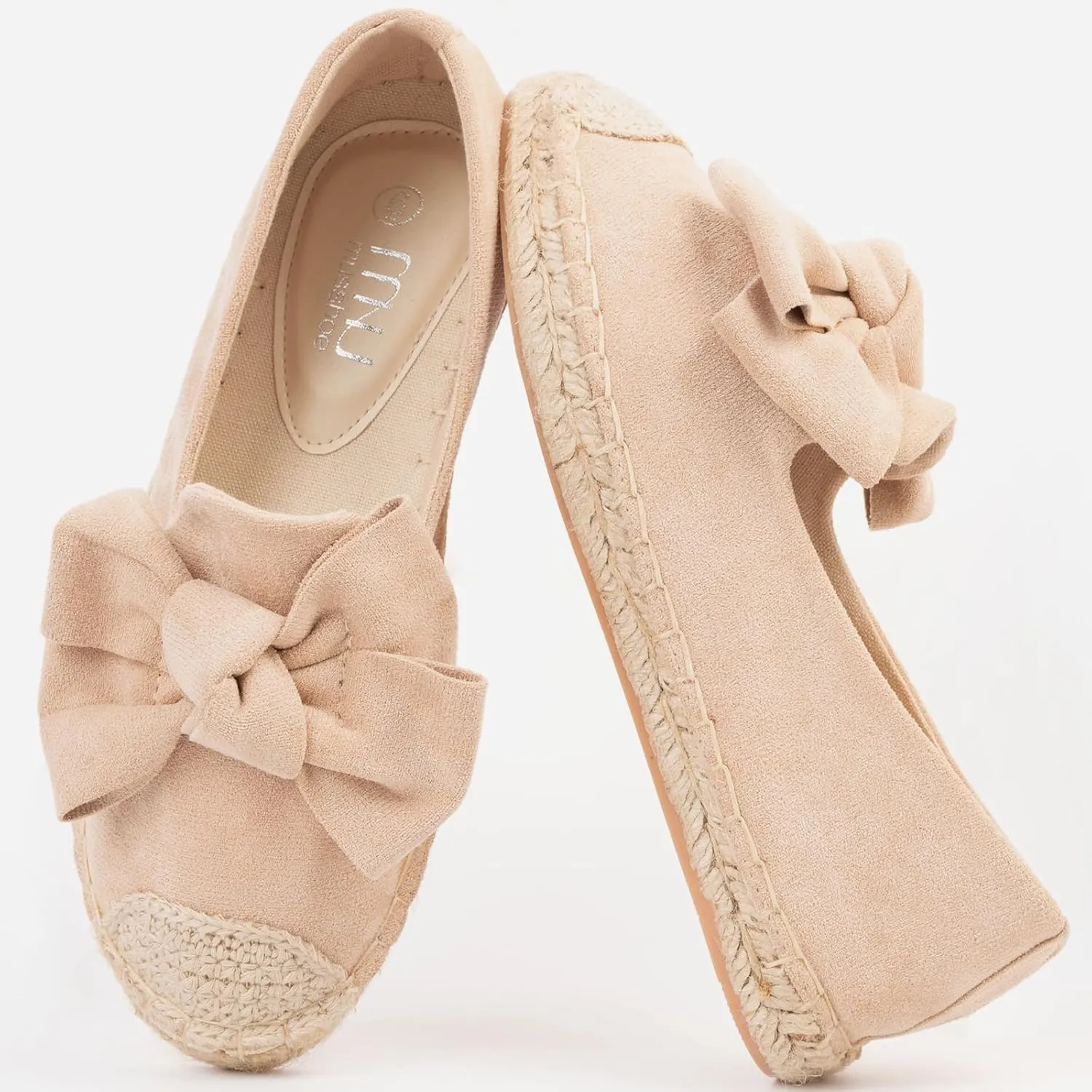 MUSSHOE Espadrilles for Women Flats Dressy Comfort Flat Closed Toe