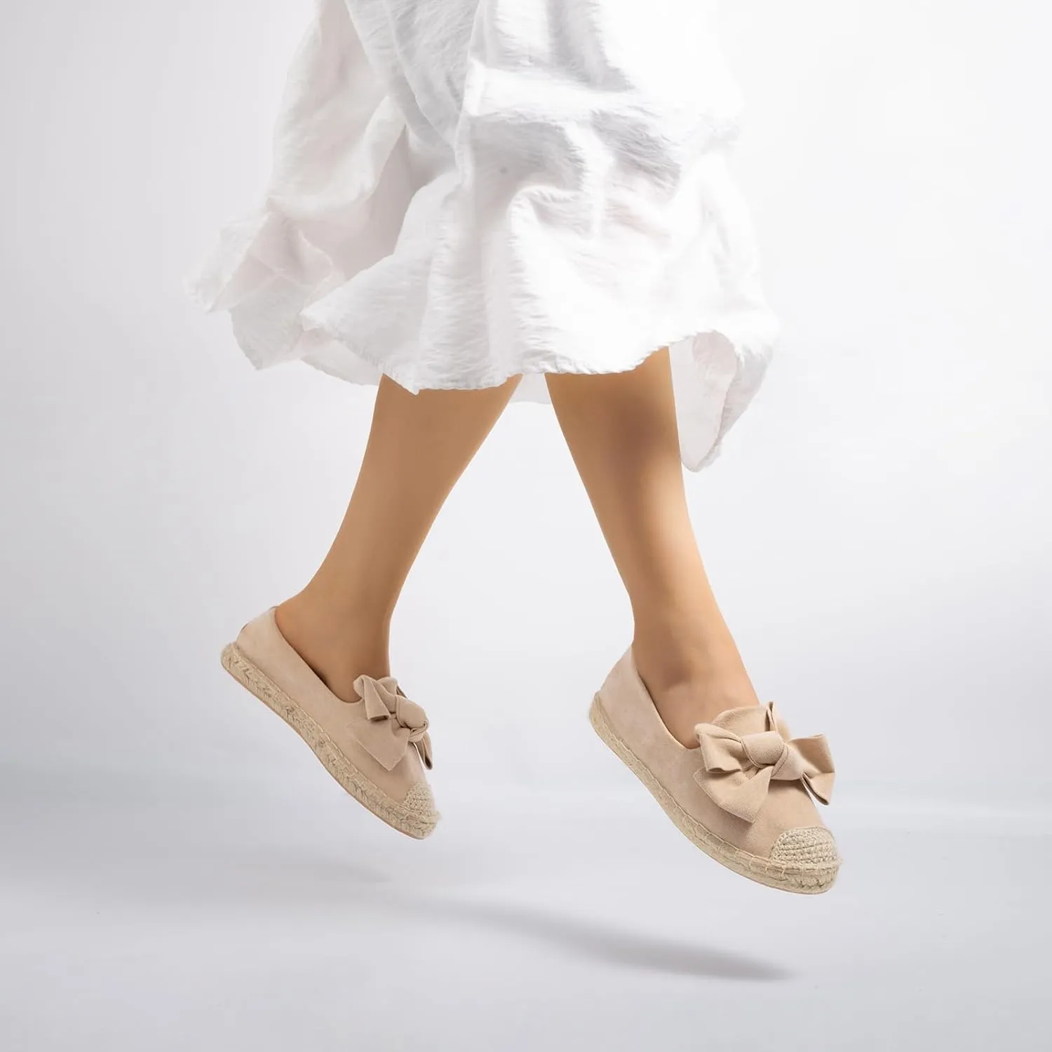 MUSSHOE Espadrilles for Women Flats Dressy Comfort Flat Closed Toe