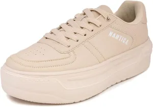 Nautica Women’s Lace-Up Fashion Sneakers – Low-Top Casual Walking & Tennis Shoes with Platform or Regular Heel