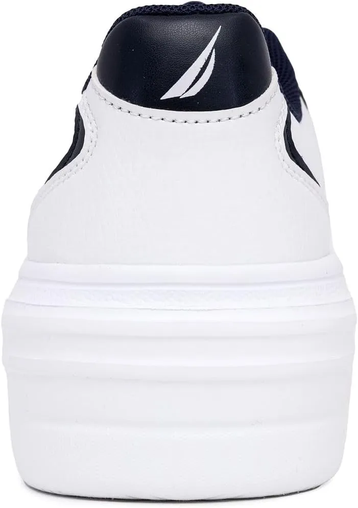 Nautica Women’s Lace-Up Fashion Sneakers – Low-Top Casual Walking & Tennis Shoes with Platform or Regular Heel