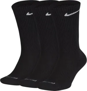 Nike Crew Cut Socks 3 pack (XL (Fits mens shoe size 12-15), Black)