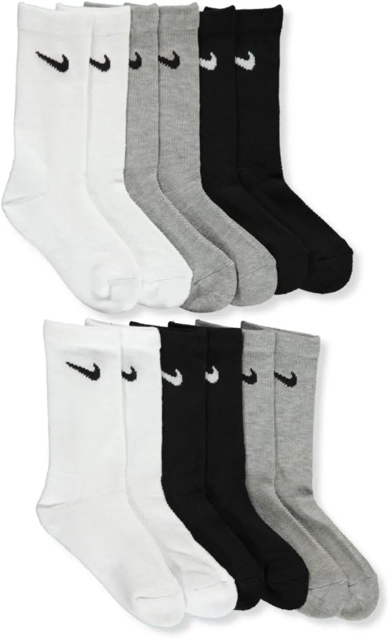 Nike Kids' Everyday Cushion Crew Socks (6 Pairs)