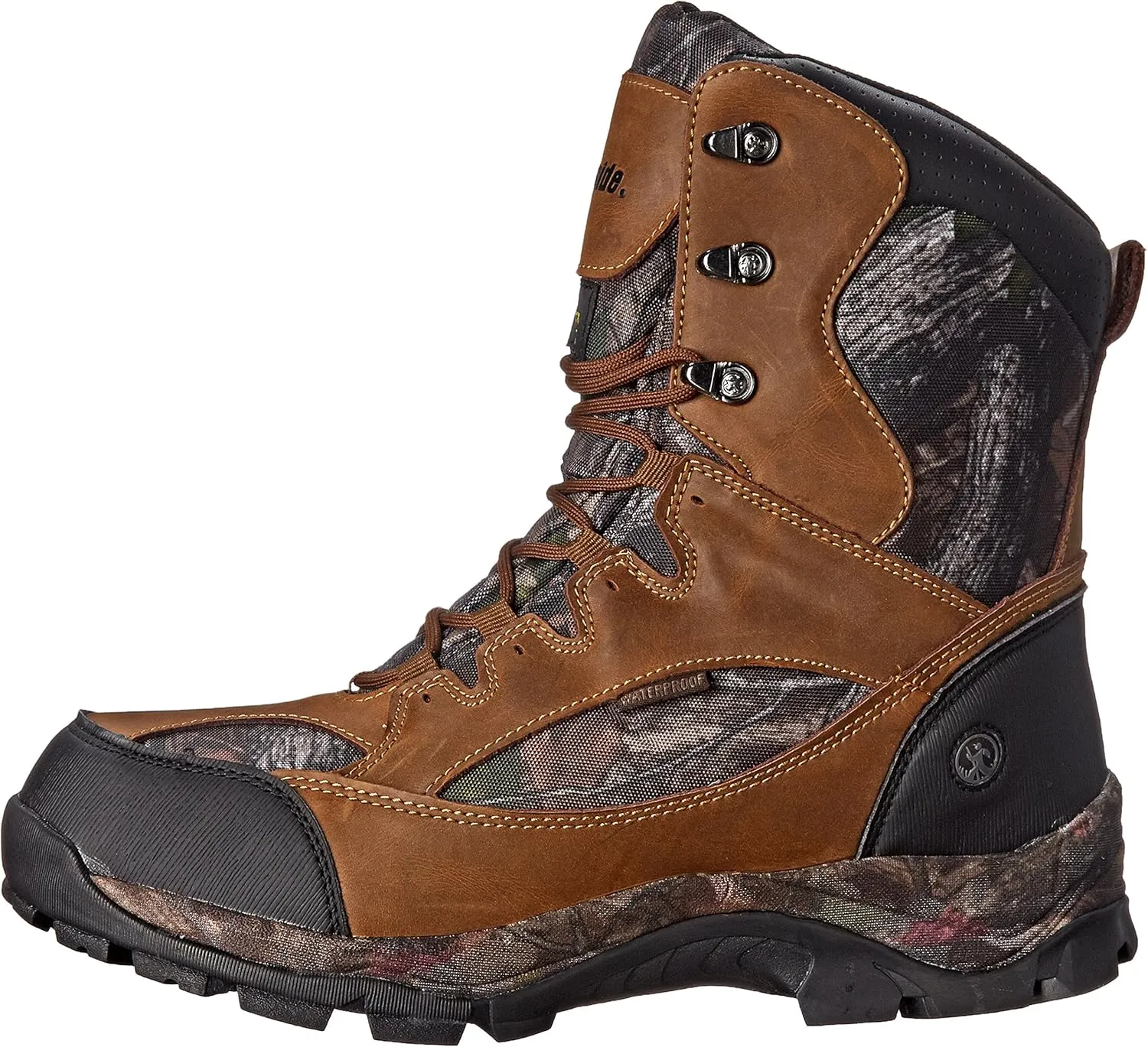 Northside Men's Renegade 800 Thinsulate Insulated Mid-Calf Lace-Up Waterproof Leather with Daybreak Camo Insert Hunting Boot
