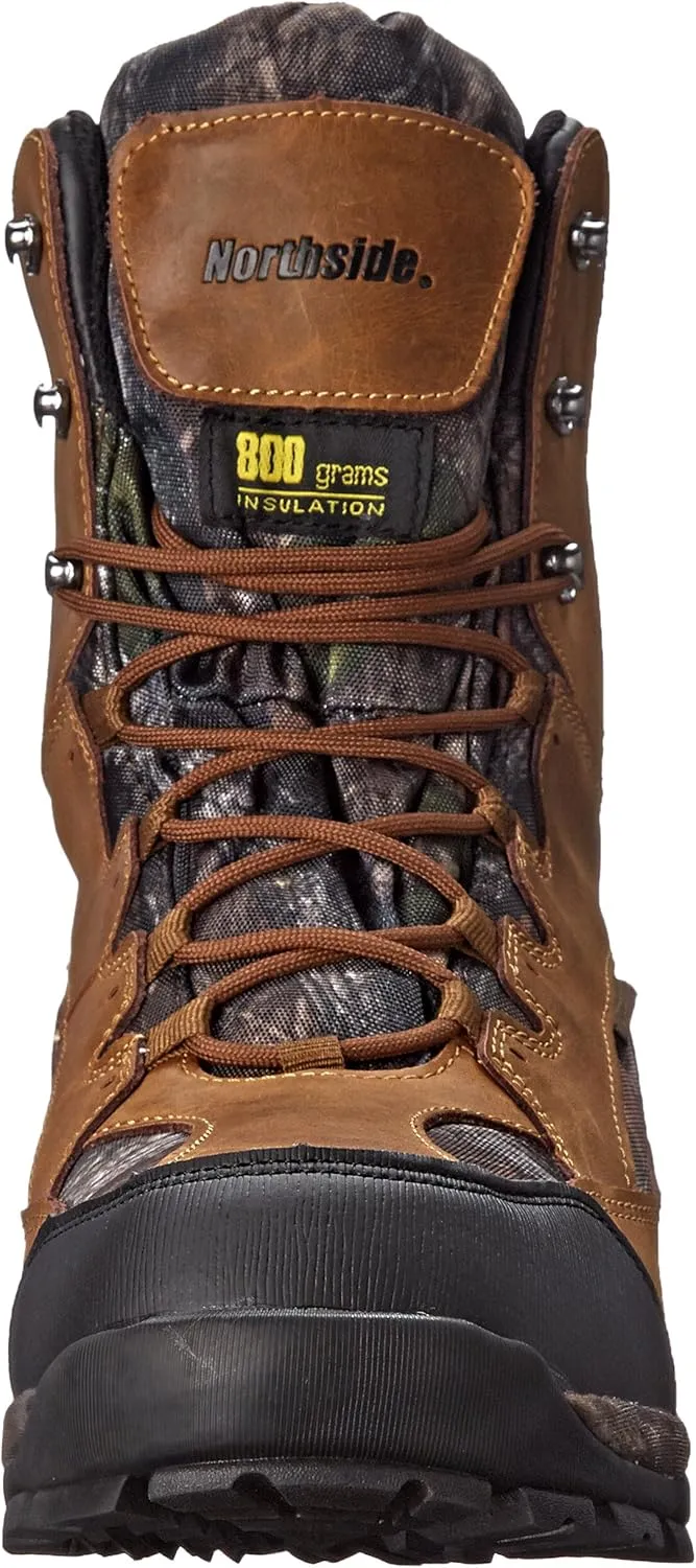 Northside Men's Renegade 800 Thinsulate Insulated Mid-Calf Lace-Up Waterproof Leather with Daybreak Camo Insert Hunting Boot
