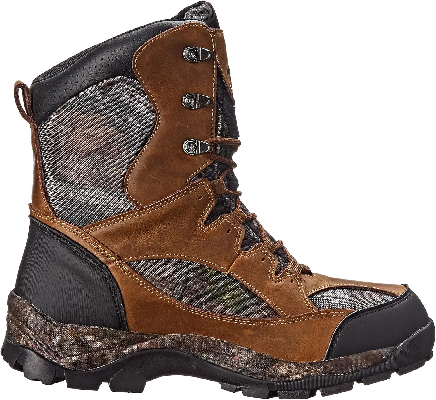 Northside Men's Renegade 800 Thinsulate Insulated Mid-Calf Lace-Up Waterproof Leather with Daybreak Camo Insert Hunting Boot