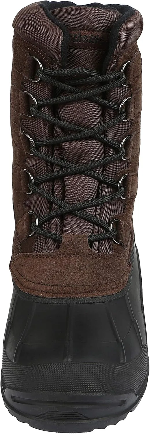 Northside Mens Timber Crest Insulated Leather Winter Snow Boot