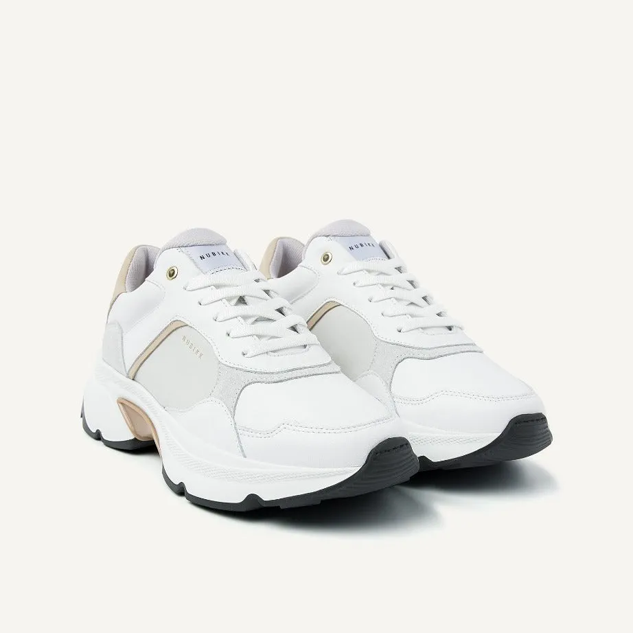 Nubikk Ross Jaden -  White Leather Taupe