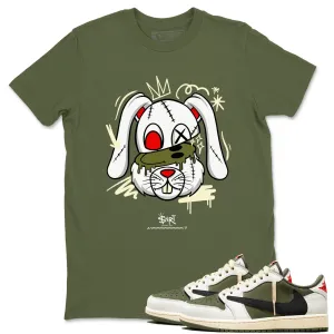 Olive Tees Air Jordan Medium Popular pick 1 Scott Bunny SNRT Travis Crazy Sneaker - Friendly assistance