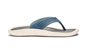 Olukai Slate Blue/Charcoal Ulele Men's Water-Ready Beach Sandals 10435-7S26