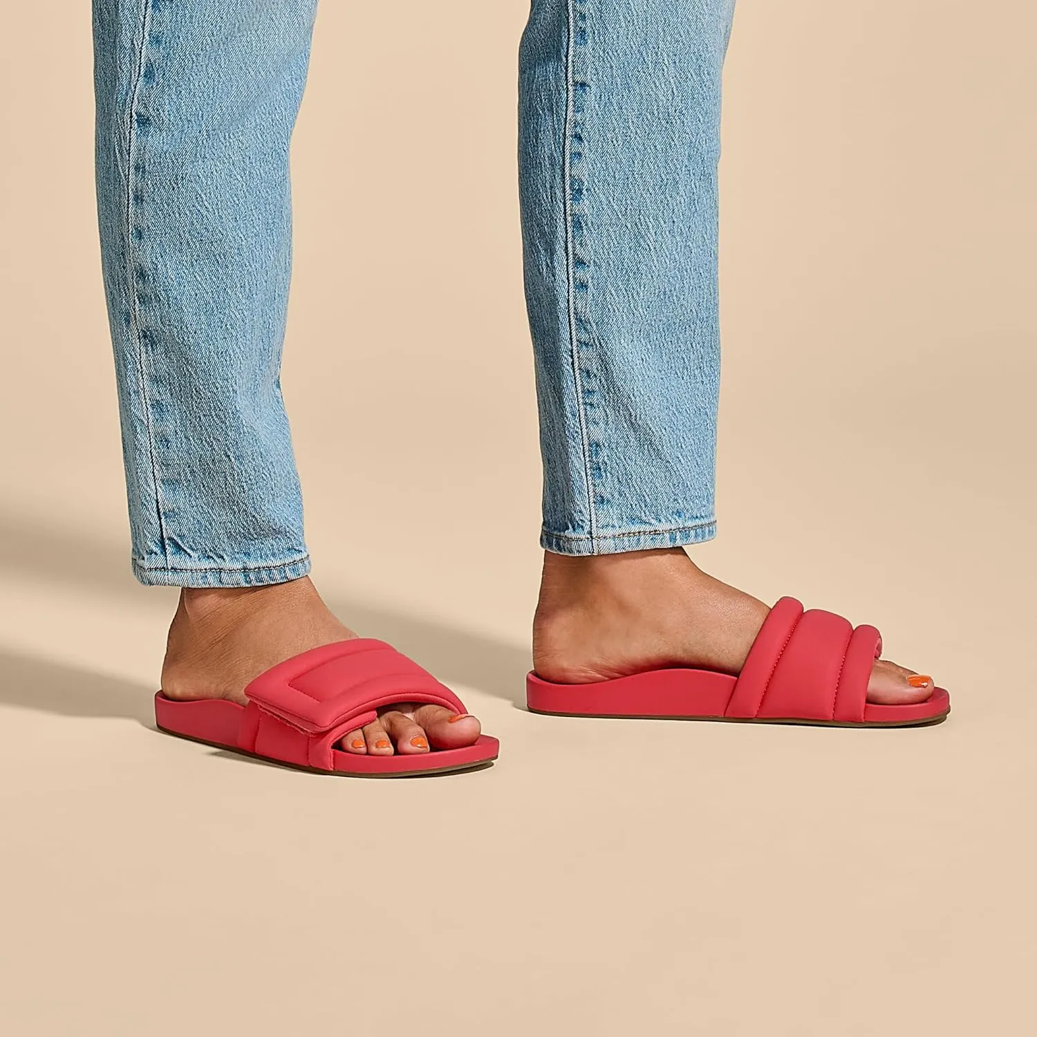 OLUKAI Sunbeam Women's Slide Sandals, Everyday Stylish Shoe, All-Day Comfort & Water-Friendly, Wet-Grip Rubber & Arch Support