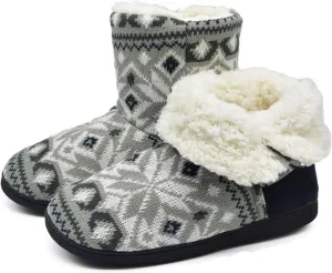 ONCAI Women's Slippers Comfort Knit Boots Winter Warm Outdoor Indoor Shoes