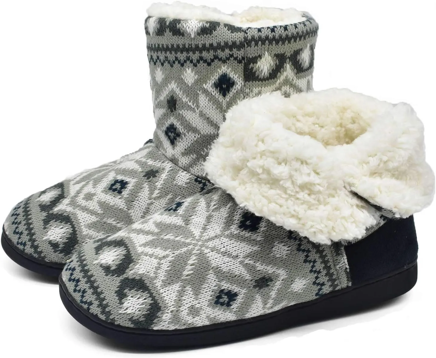 ONCAI Women's Slippers Comfort Knit Boots Winter Warm Outdoor Indoor Shoes