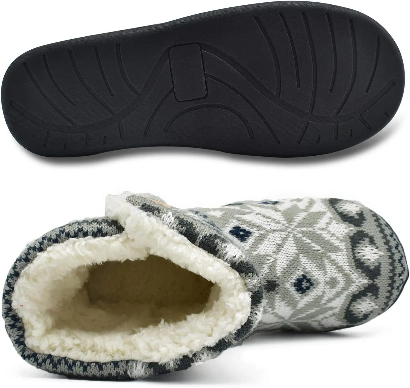 ONCAI Women's Slippers Comfort Knit Boots Winter Warm Outdoor Indoor Shoes