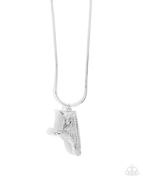 Paparazzi Necklace ~ Sneaker Shimmer - White
