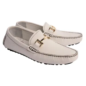 Pelle Line Palm beach Driving shoes- White