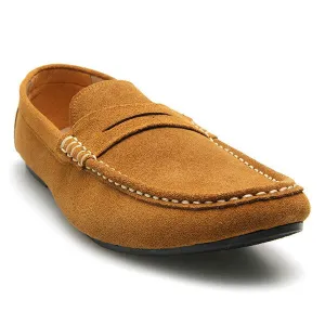 Penny Leather Loafer Suede Tan