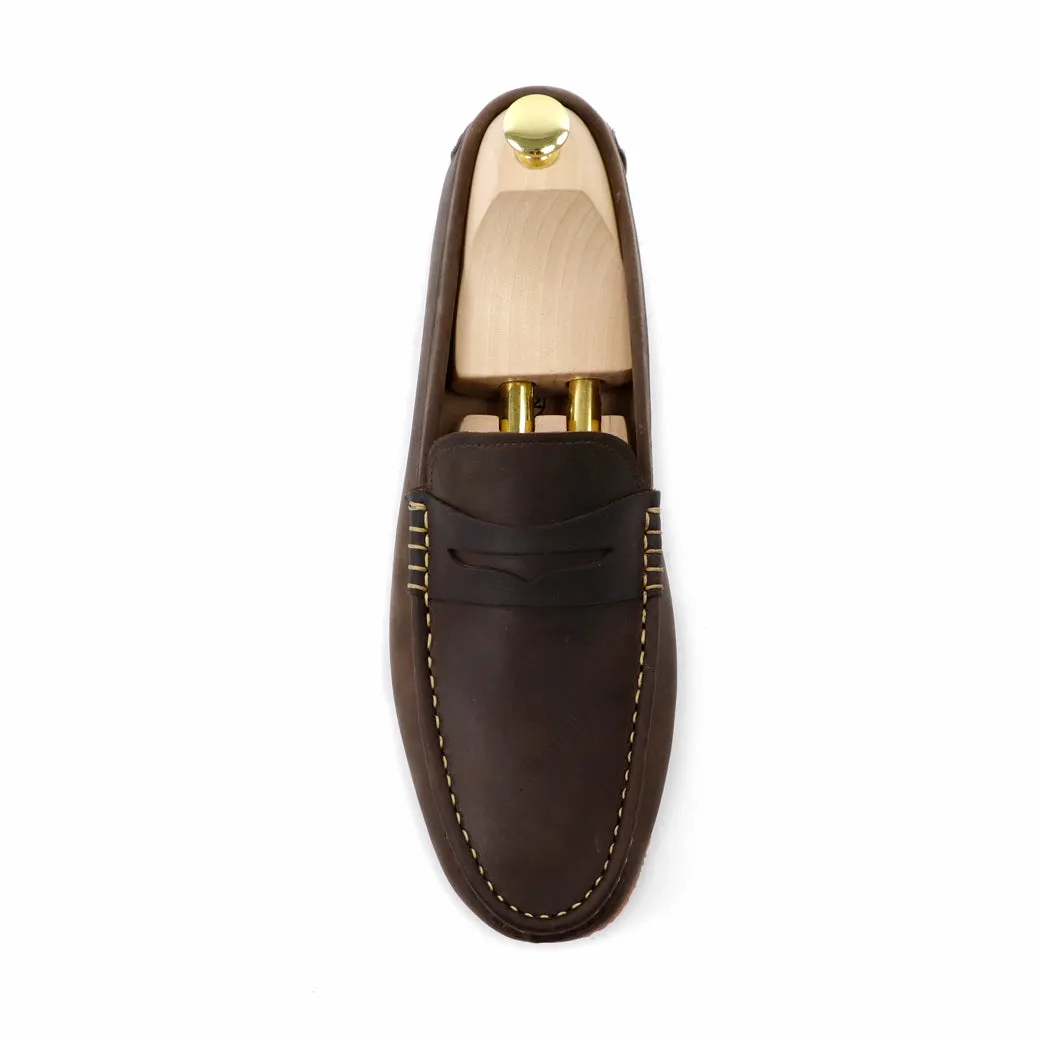Penny Loafer Dark Natural Nubuck