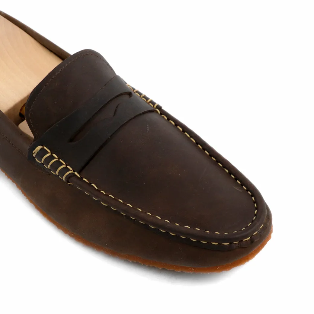 Penny Loafer Dark Natural Nubuck