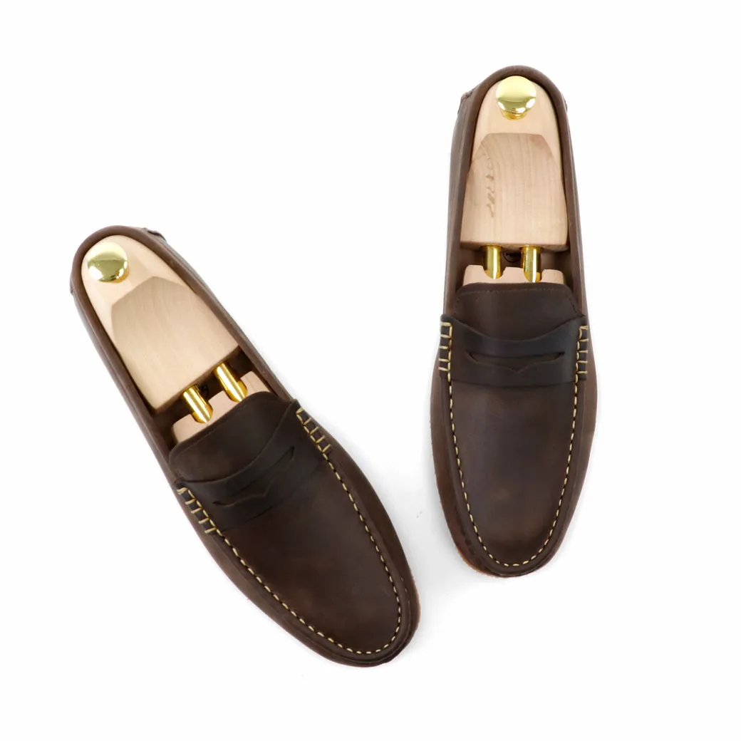 Penny Loafer Dark Natural Nubuck
