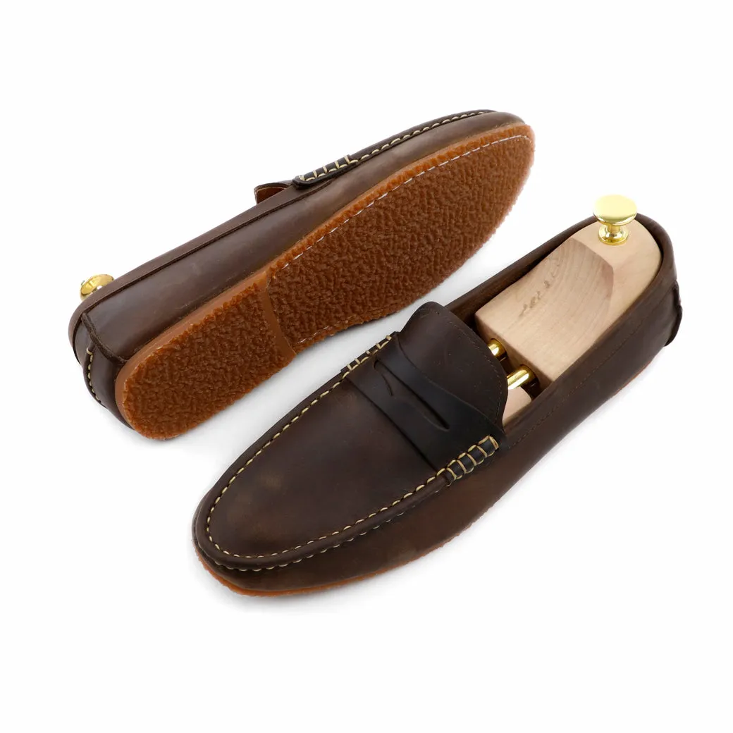 Penny Loafer Dark Natural Nubuck