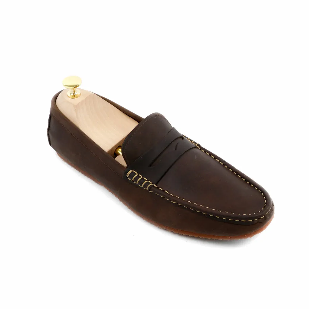 Penny Loafer Dark Natural Nubuck