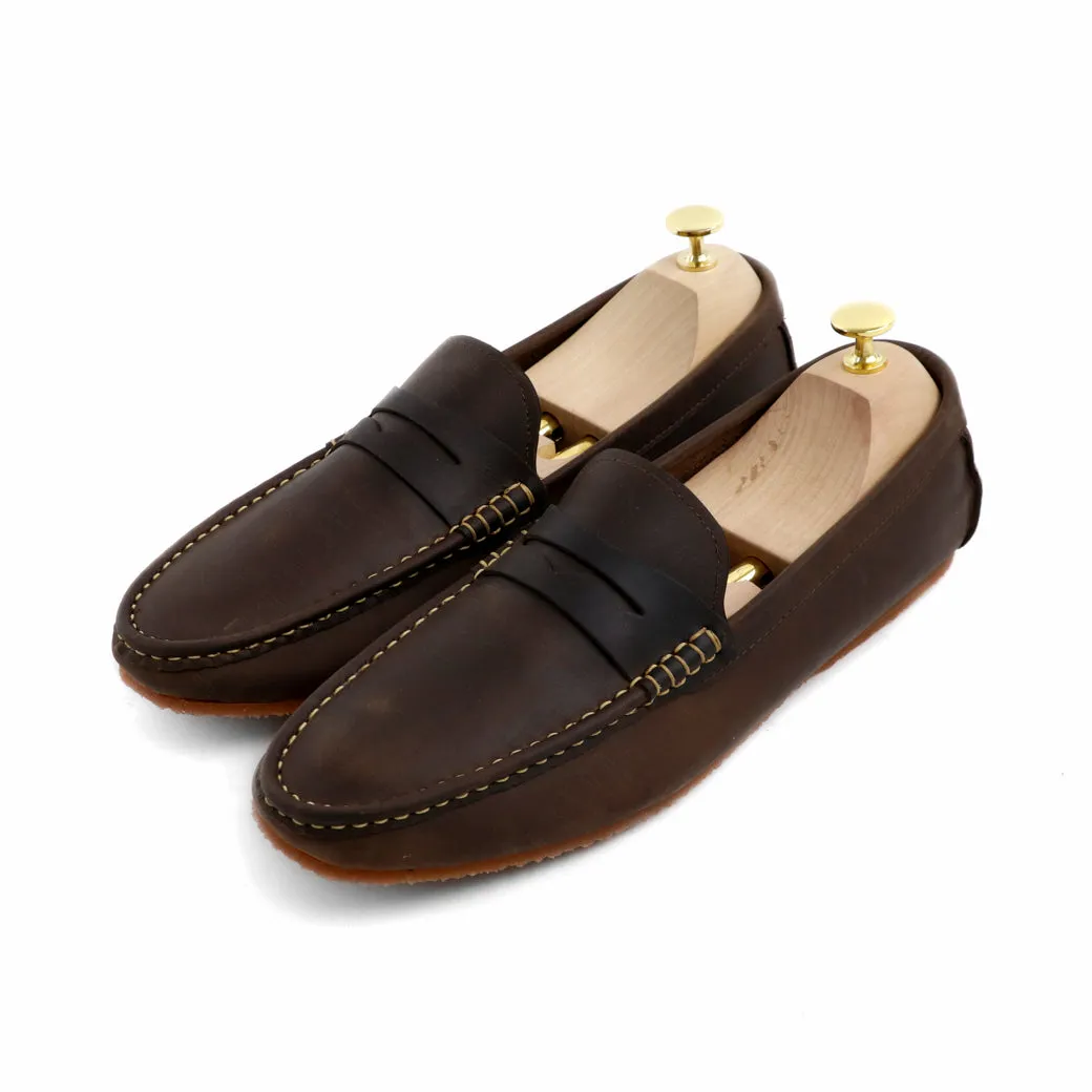 Penny Loafer Dark Natural Nubuck