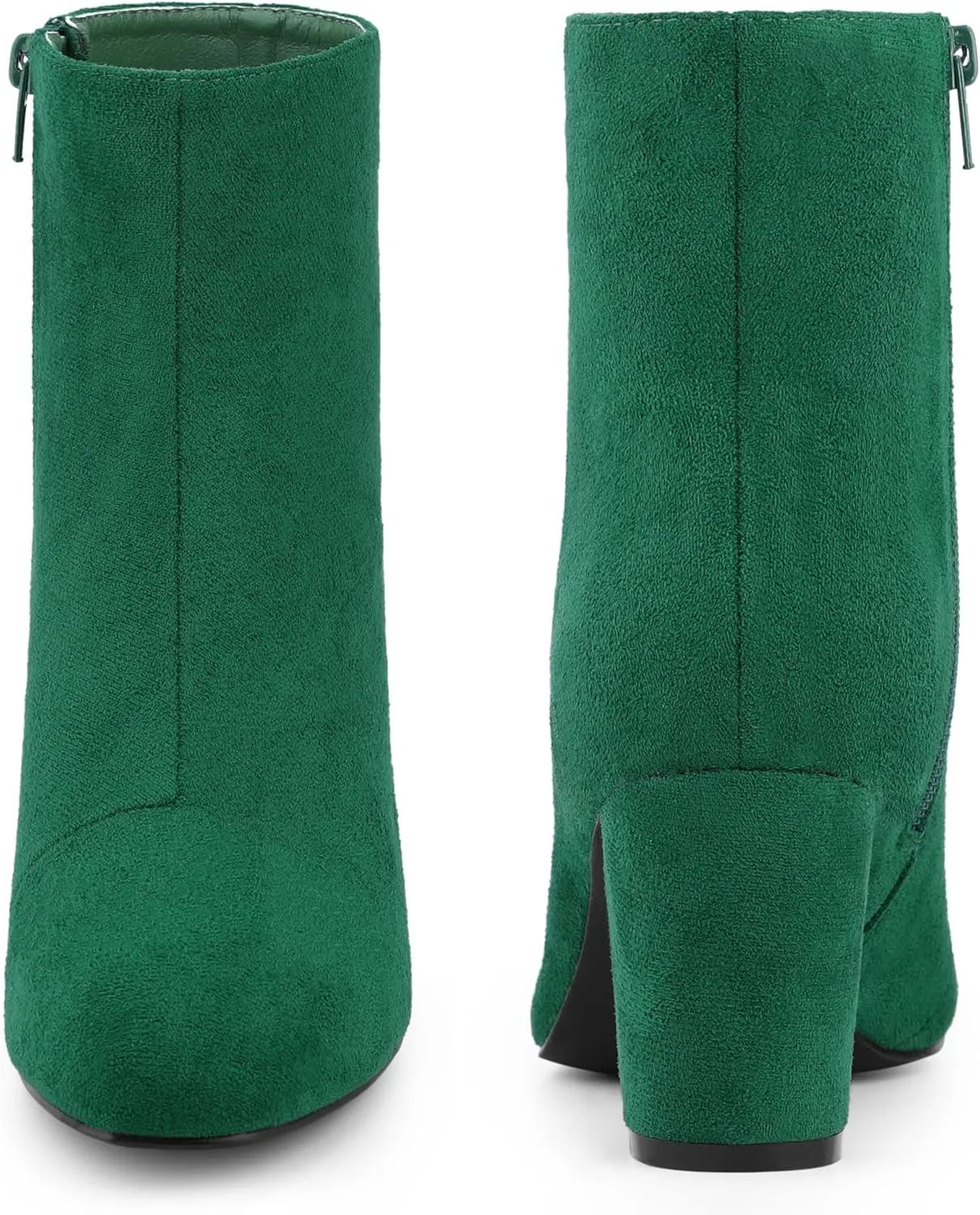 Perphy Square Toe Ankle Boot Chunky Heels Boots for Women