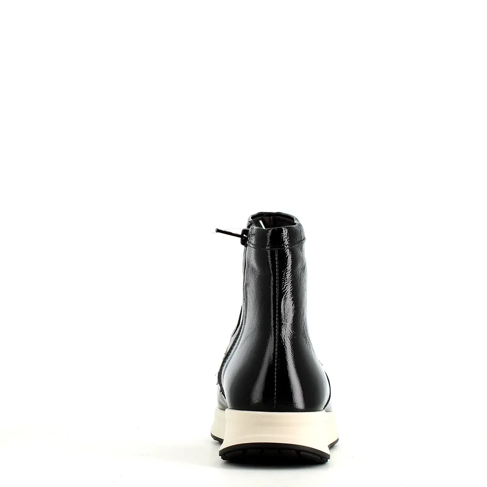 Pitillos Soft Patent Boot Black Taupe Mix