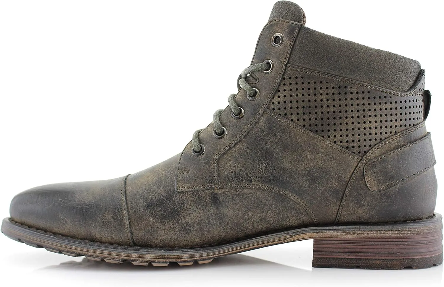Polar Fox Ronny MPX806037 Mens Casual Work Lace Up Classic Motorcycle Combat Boots