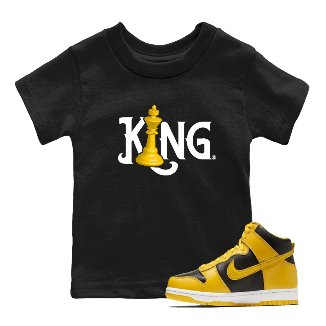Pollen Beautifully crafted High King Sneaker Dunk Tees SNRT Kids Cost-efficient - Chess